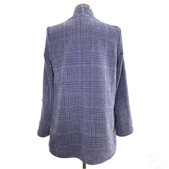 SOFT SURROUNDINGS Warwick Plaid Sweater Blazer size M - Picture 5 of 10